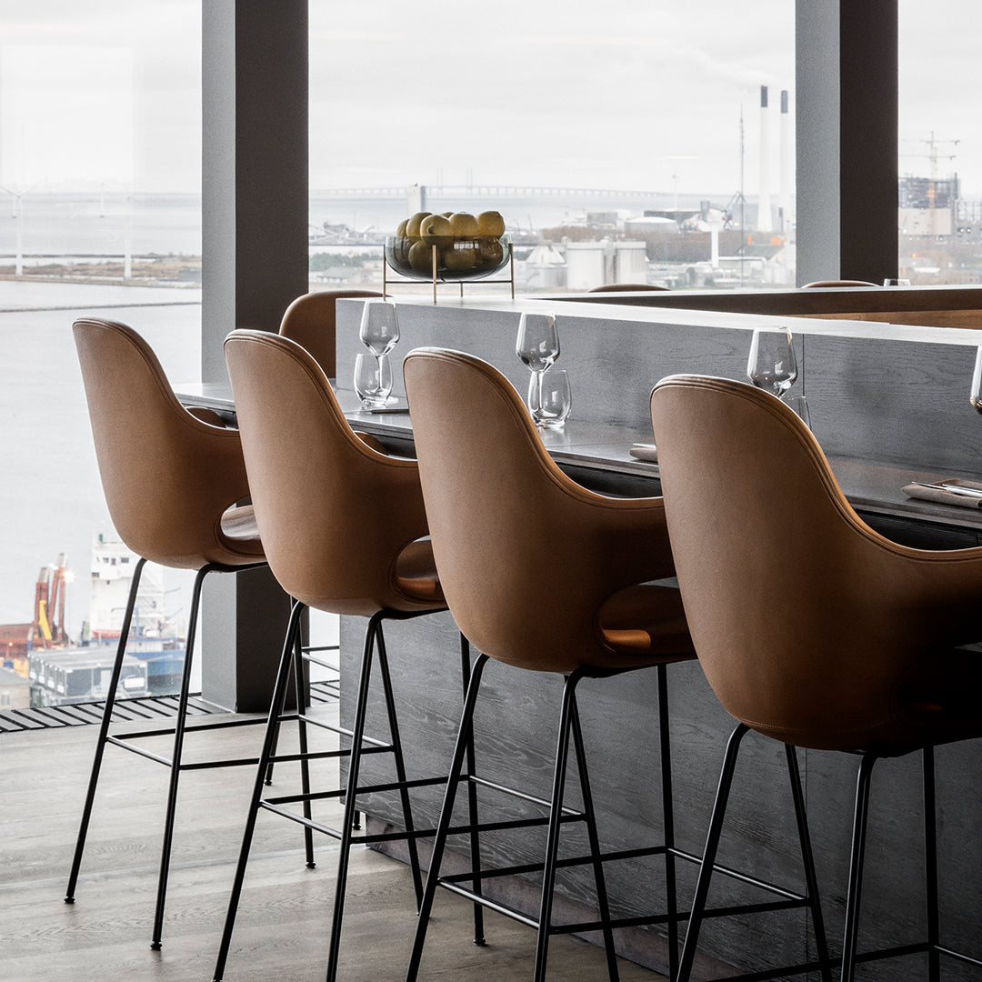Premium JH17 Bar Stool - Adjustable Height Modern Kitchen Counter Stool with Backrest & Footrest - Perfect for Home Bars, Kitchen Islands & Breakfast Nooks