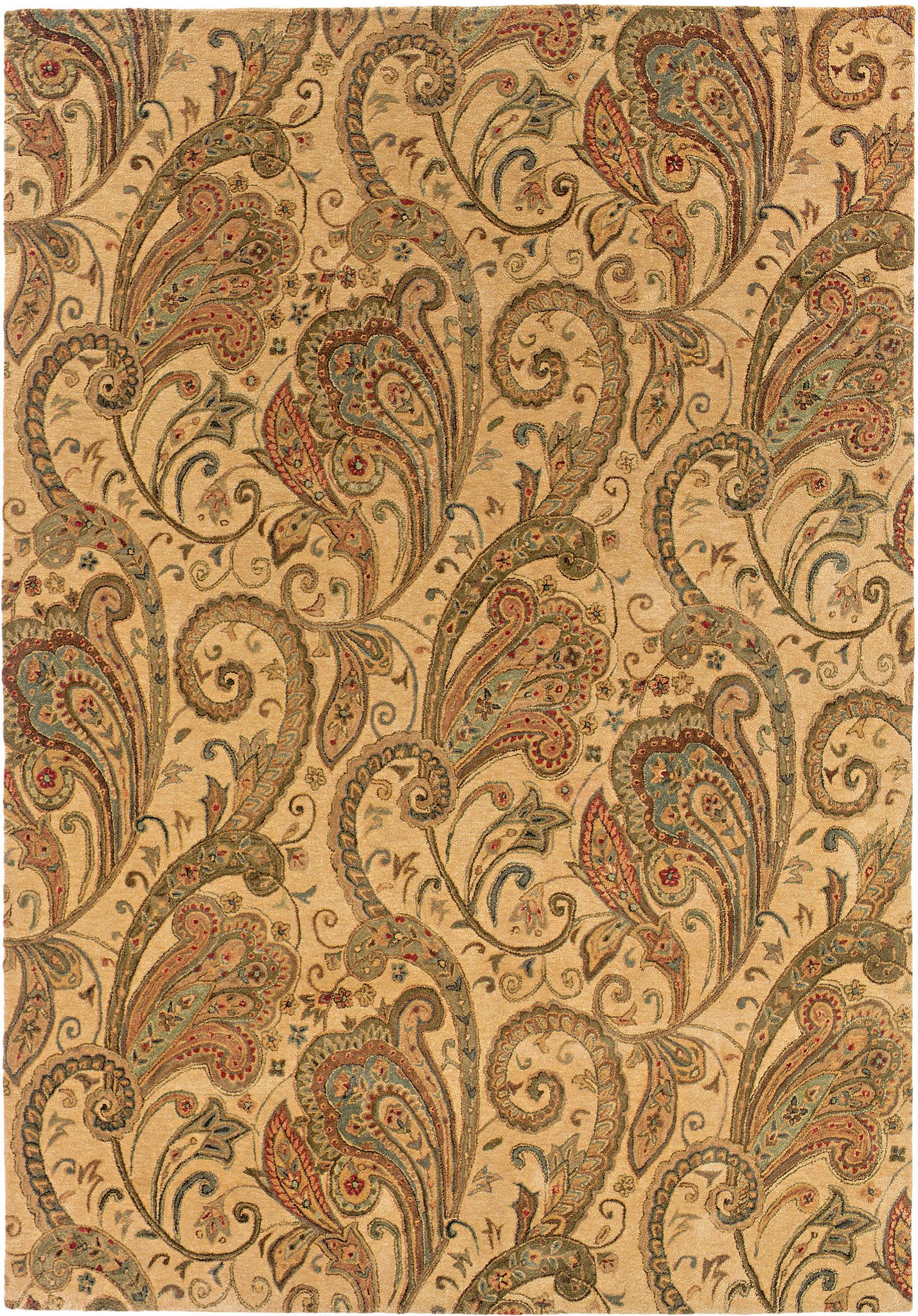 Oriental Weavers Huntley 19105 Paisley Area Rug - Soft Non-Slip Living Room Carpet, Boho Chic Home Decor for Bedroom, Dining Room & Office