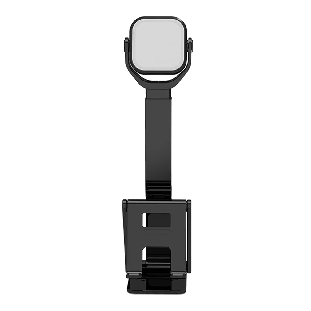 PartyKingdom Foldable Phone Stand with Selfie Light - Adjustable Phone Holder for Desk, Live Streaming, Vlogging & Makeup - Mobile Phone Accessory for Content Creators & Home Office Use