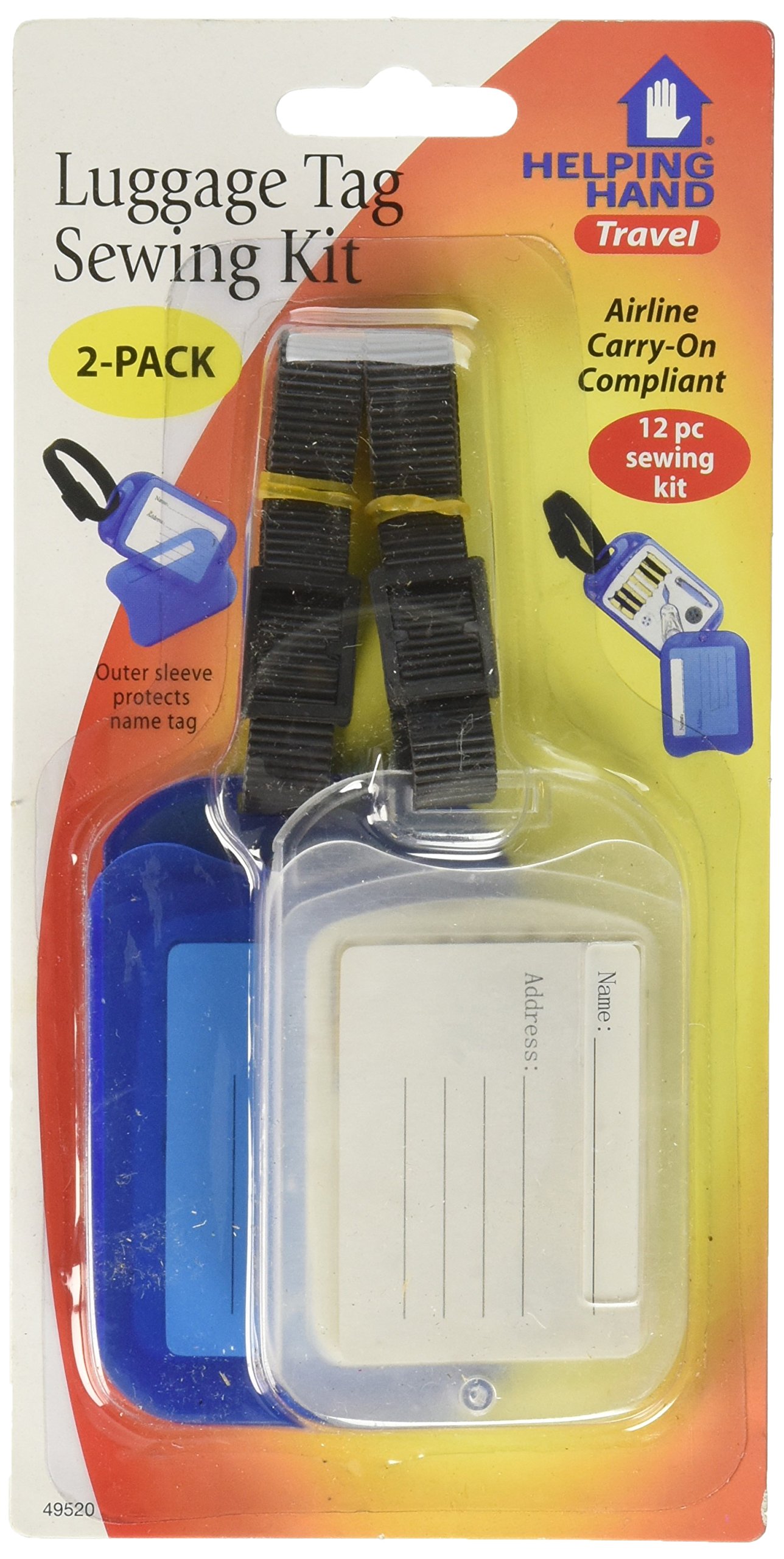 Kole Imports HH561 Durable Luggage Tag & Sewing Kit Set - Perfect for Travel, Emergency Repairs, and Organizing Essentials