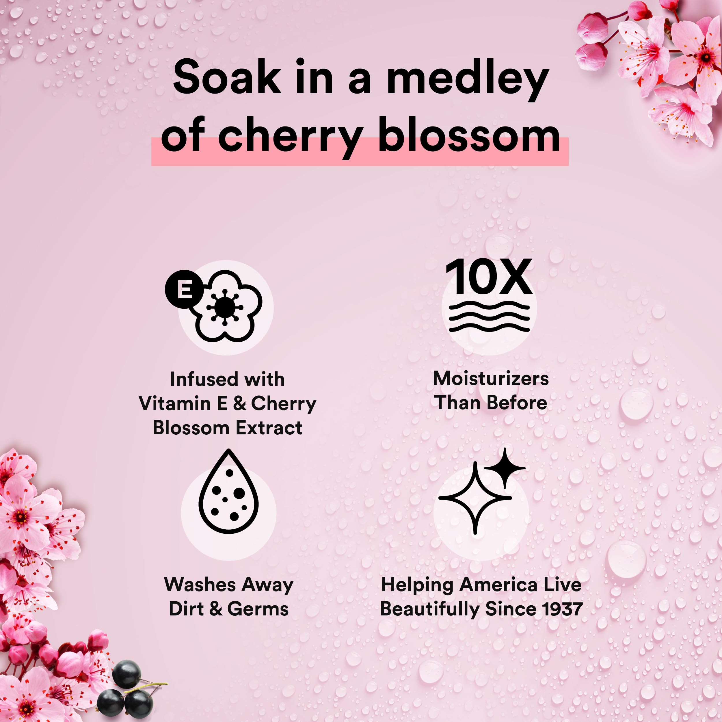 Suave Body Wash Variety 2-Pack, Sweet Pea & Violet + Wild Cherry Blossom - Moisturizing Floral Scented Shower Gel for Women & Men, 18 Oz Each | Perfect for Daily Hydration & Relaxing Bath Time