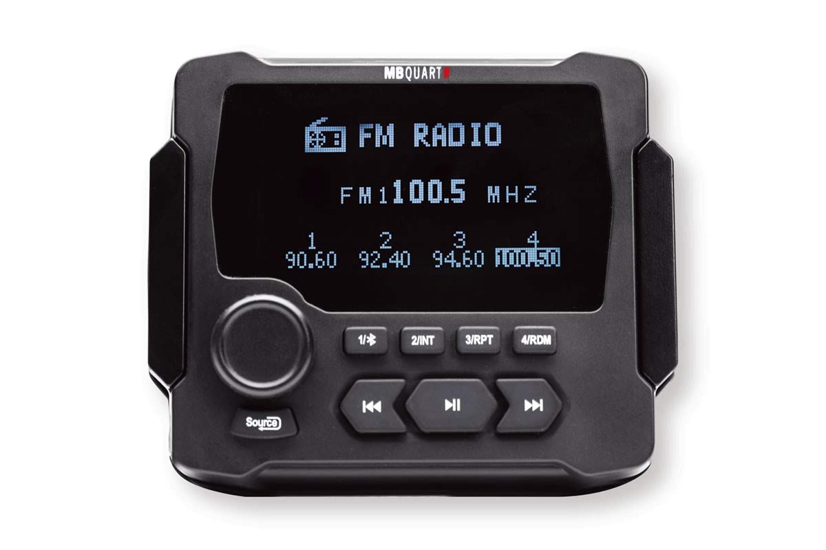 MB Quart GMR-LCD Marine Bluetooth Receiver with AM/FM Radio & (4) NF1-116B 6.5