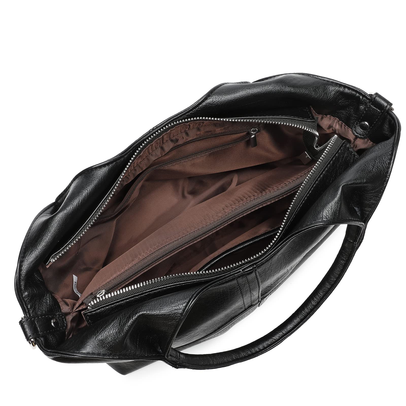 KOGTLA Women's Vegan Leather Shoulder Bag - Top Handle Crossbody Tote Satchel Hobo Purse for Work, Travel & Everyday Use