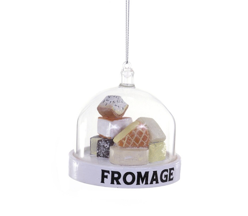 Handmade Fromage Cheese Ornament - Unique French Cheese Decor for Kitchen, Christmas Tree, and Party Decorations