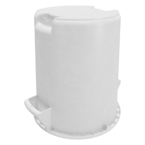 Carlisle 84102102 Bronco 20 Gallon Round Waste Bin & Food Container - White | Durable Plastic Trash Can for Kitchen, Restaurant, Office & Outdoor Use