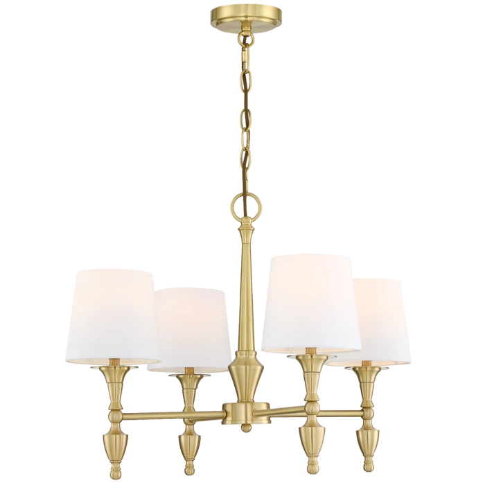 Austin 4Lt Multi-Arm Pendant Light Fixture - Modern 4-Light Chandelier in Multiple Colors for Dining Room, Kitchen Island & Living Room Lighting