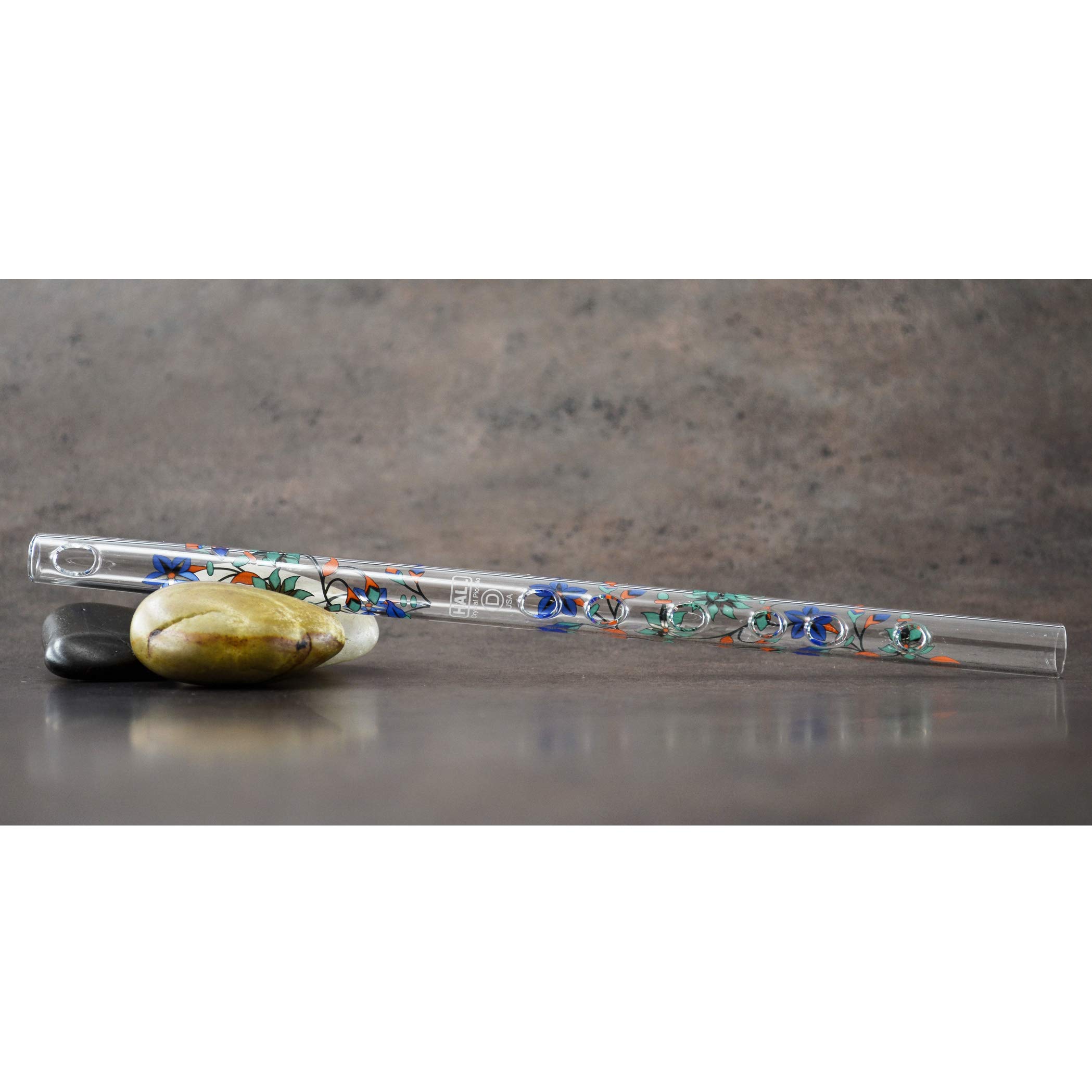 Hall Crystal Flute 22205 - Professional D Key Offset Glass Flute for Musicians - Perfect for Classical Performances, Wedding Ceremonies & Taj Mahal Inspired Music