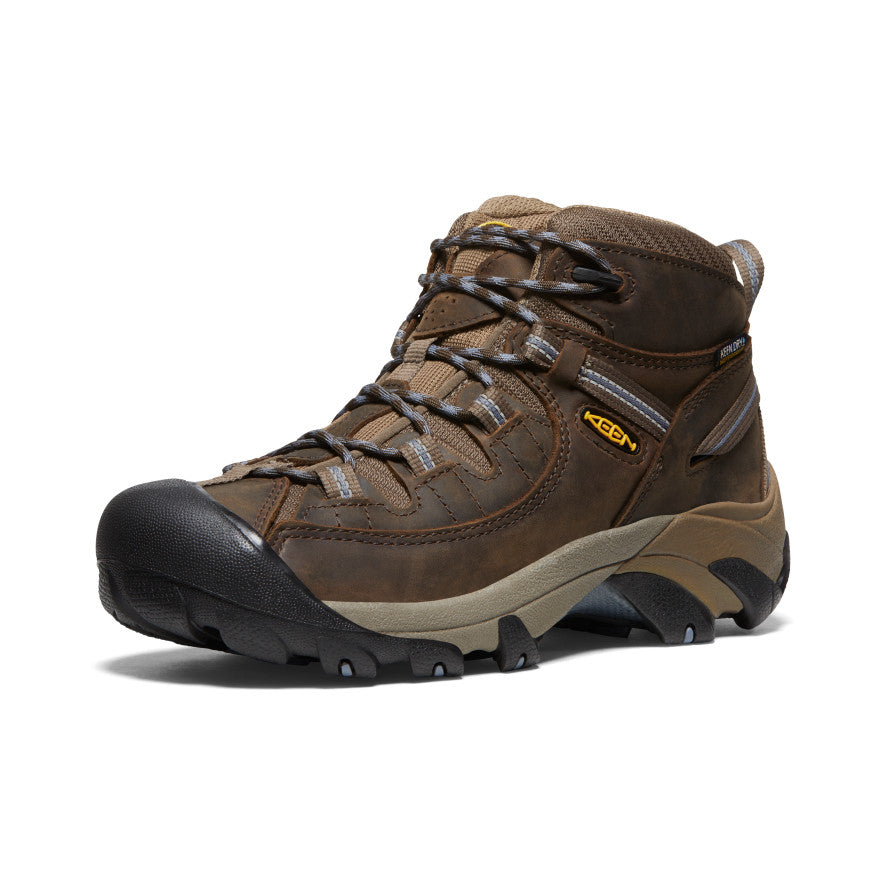 Women's KEEN Targhee II Waterproof Hiking Boots - Slate Black/Flint Stone | Mid-Cut Ankle Support | Non-Slip Traction | Outdoor Adventure, Trail Walking & Camping Footwear