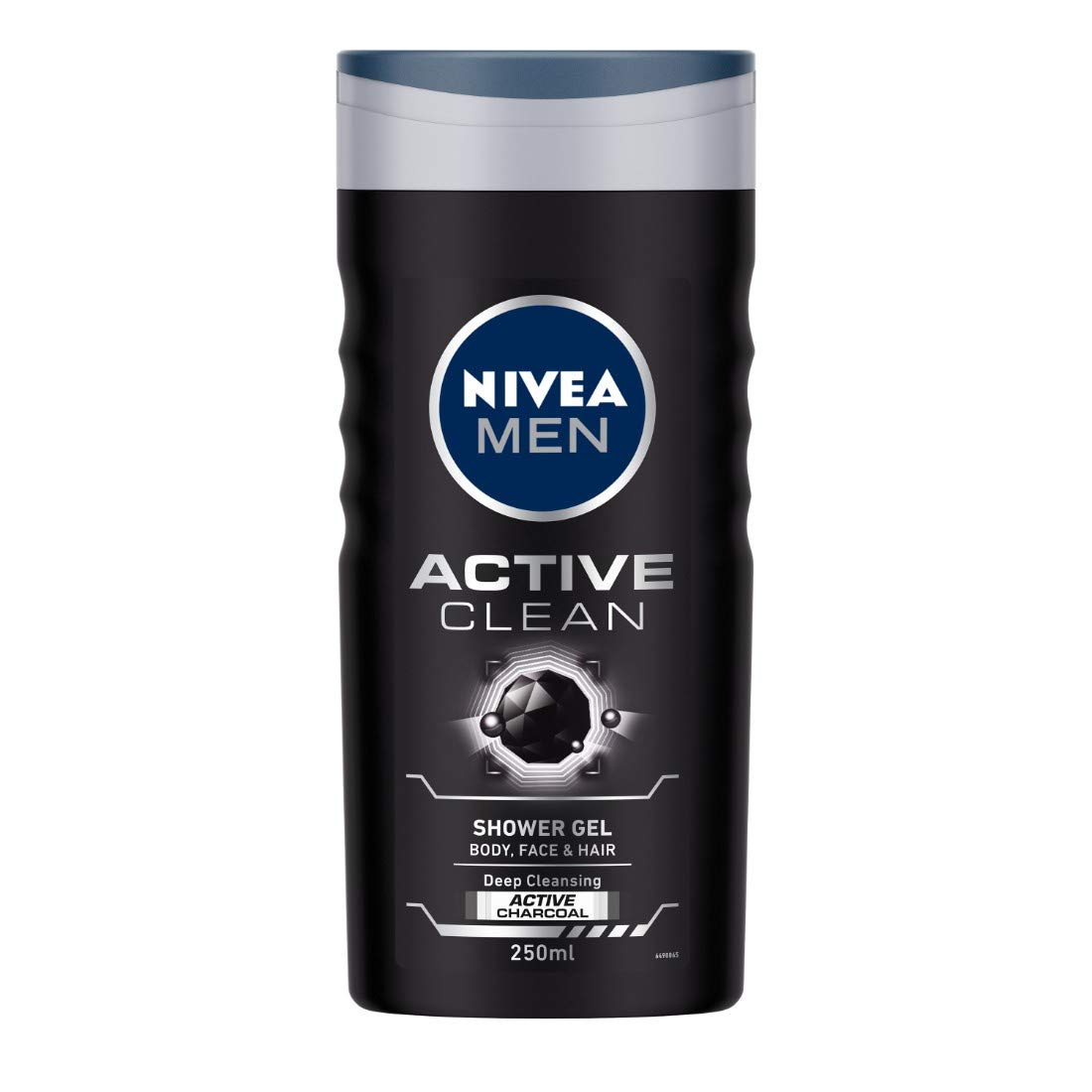 NIVEA Men's Deodorant Roll-On & Body Wash Set - Protect & Care 50ml + Active Clean Shower Gel 250ml - Fresh Scent for Daily Hygiene & Gym Use