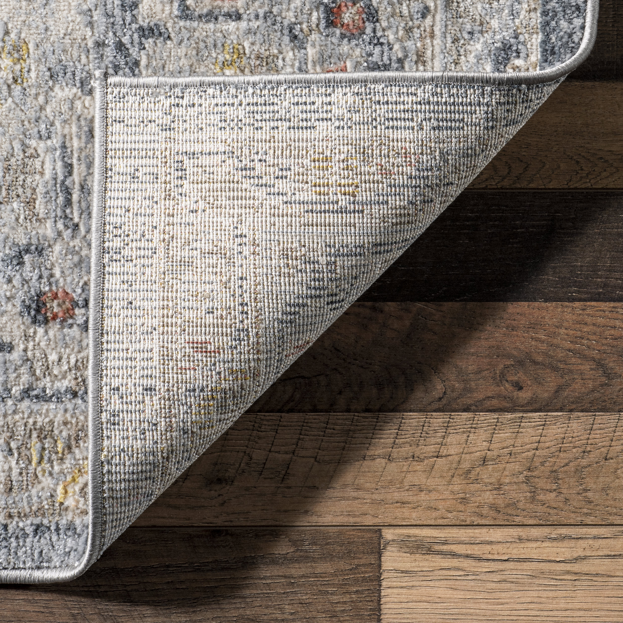 Cloudy Medallion Area Rug - Light Grey Soft Plush Carpet for Living Room, Bedroom & Nursery - Boho Chic Home Decor