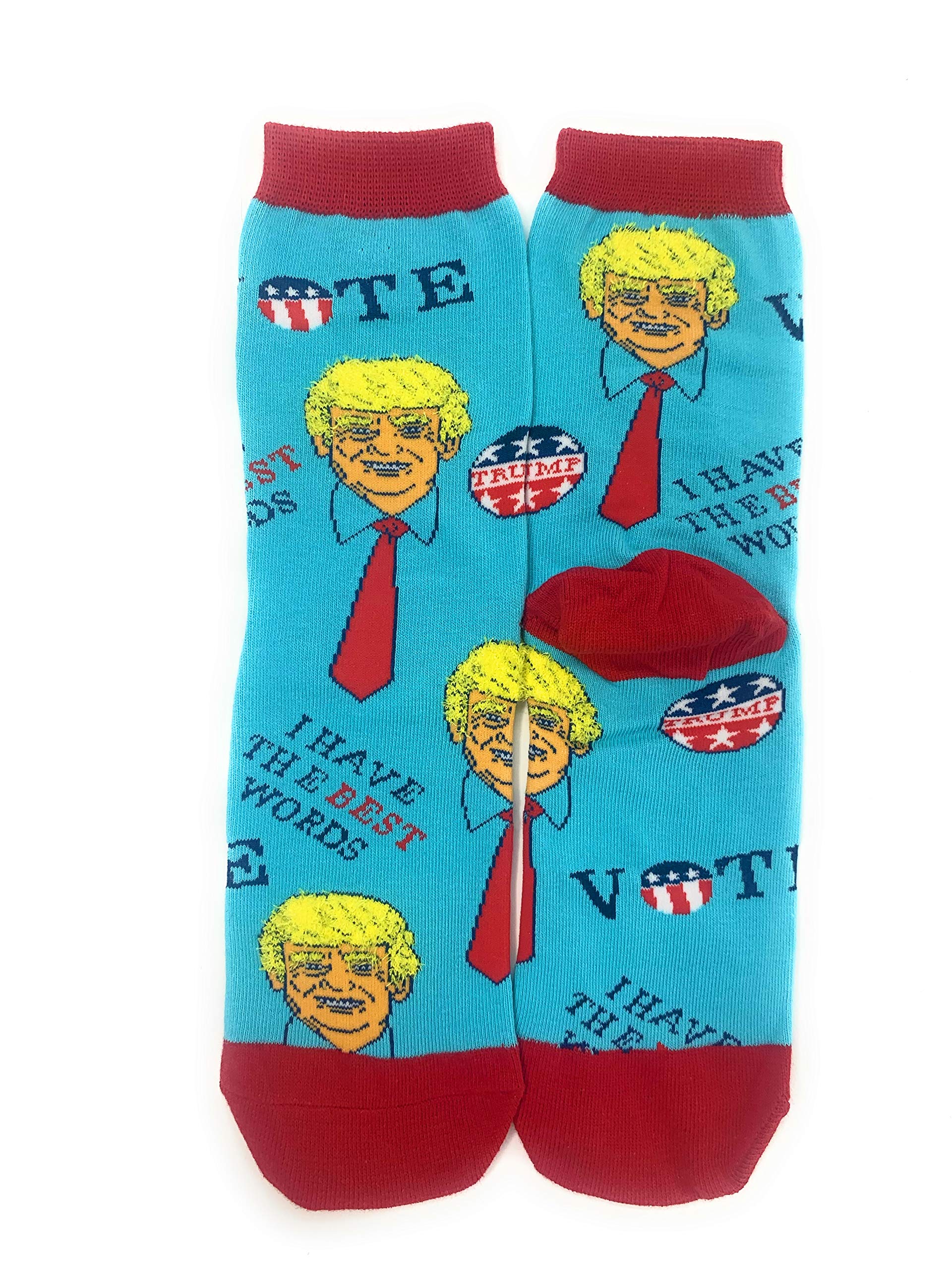 ooohyeah Women's Funny Political-Themed Crew Socks - Novelty Crazy Dress Socks Gift for Women (Fits Shoe Size 5-10) - Perfect for Office Gags, Costume Parties & Political Events