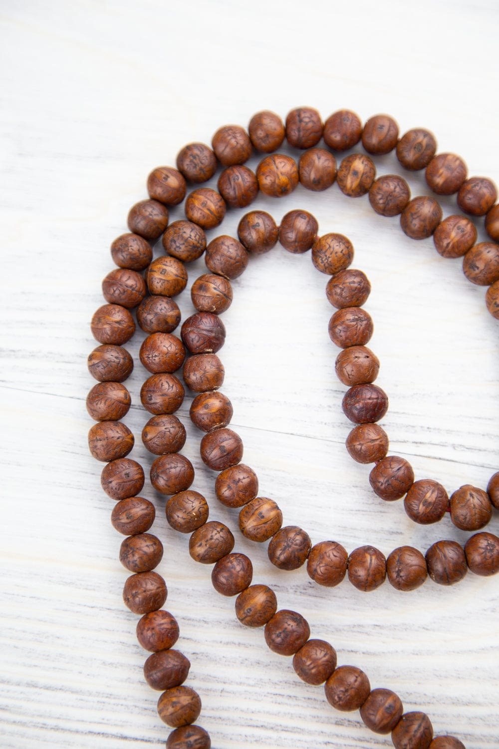 Authentic Handmade Bodhi Seed Mala Prayer Beads - 108 Beads Buddhist Meditation Necklace for Yoga, Mindfulness & Spiritual Healing