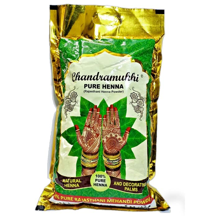 Chandramukhi Mehendi Powder - 100% Natural Organic Henna for Hair, Hands & Feet - Safe Hair Dye & Body Art (1kg) | Perfect for DIY Hair Coloring, Bridal Mehndi & Traditional Tattoos