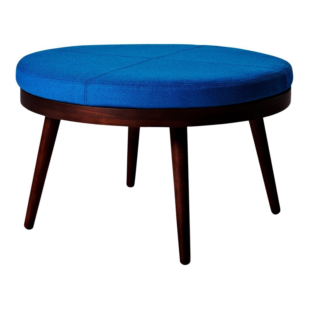 Honcke Alma Pouf Table - Modern Round Coffee Table with Softline Design for Living Room, Lounge & Office Decor