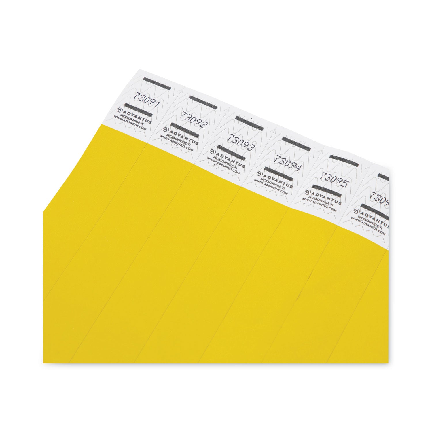 Advantus Numbered Crowd Control Wristbands - 500 Pack, Neon Yellow, 9.75