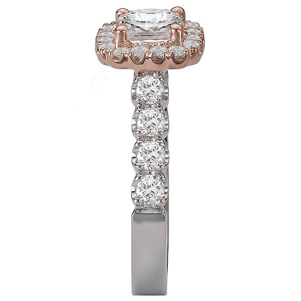 14KT 3/4 CTW Diamond Cushion Halo Engagement Ring Setting for Cushion or Round Cut Stones - Perfect for Wedding, Proposal & Anniversary Gifts
