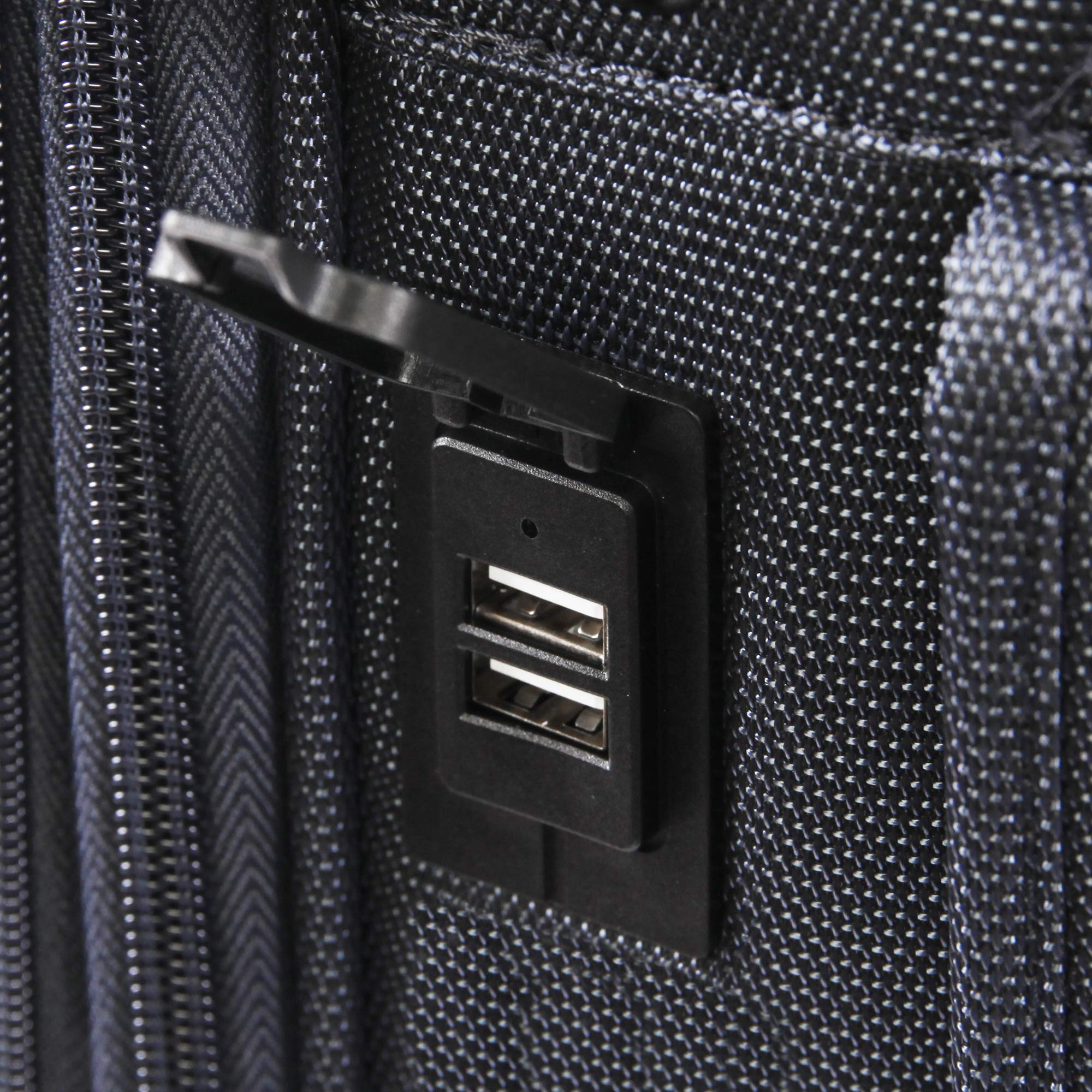 Elswood Spinner Suitcase - Lightweight Navy Blue Carry-On Luggage with 360° Wheels for Travel, Business Trips & Weekend Getaways