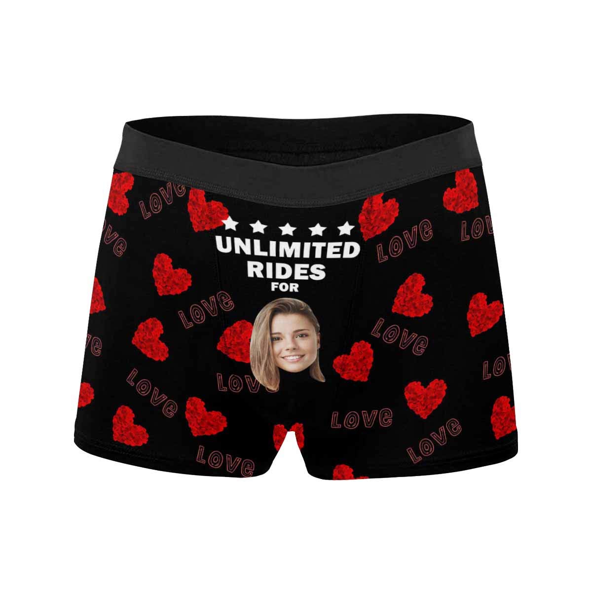 Custom Printed Face Boxer Briefs for Women & Men - Personalized Photo Underwear - Comfortable & Breathable for Everyday Wear, Gifts & Special Occasions
