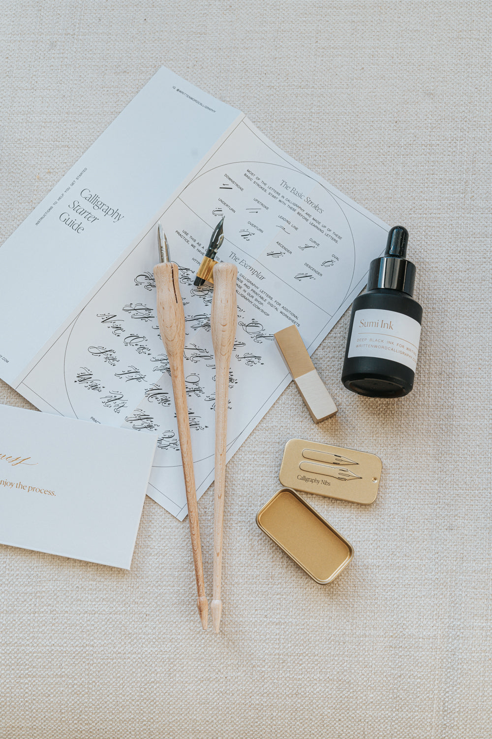 Mini Calligraphy Starter Kit for Beginners - Complete Hand Lettering Set with Pens, Ink & Practice Sheets - Perfect for DIY Art, Wedding Invitations & Bullet Journaling