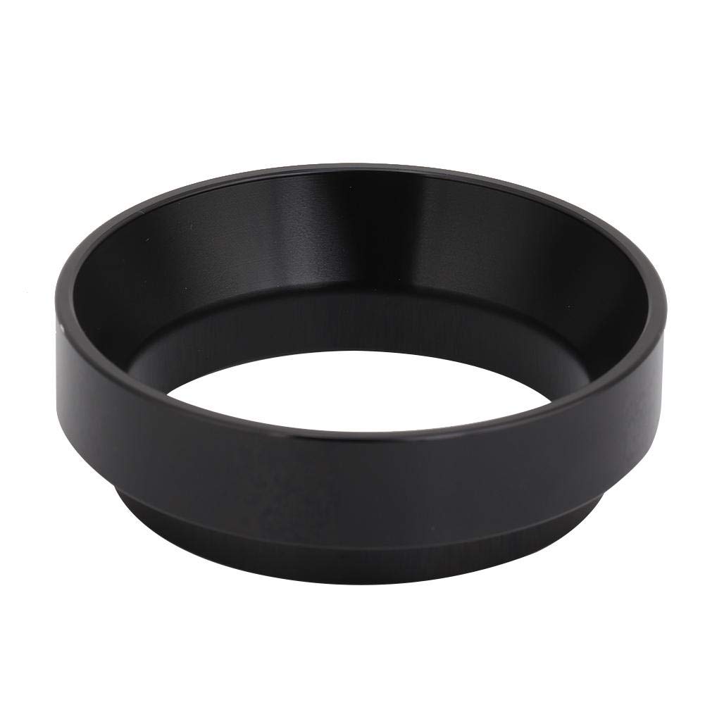 58mm Aluminum Universal Coffee Dosing Ring Funnel - Replacement Accessory for Coffee Machines - Essential Tool for Handmade Espresso & Pour Over Coffee (Black) | Perfect for Home Baristas & Coffee Shops