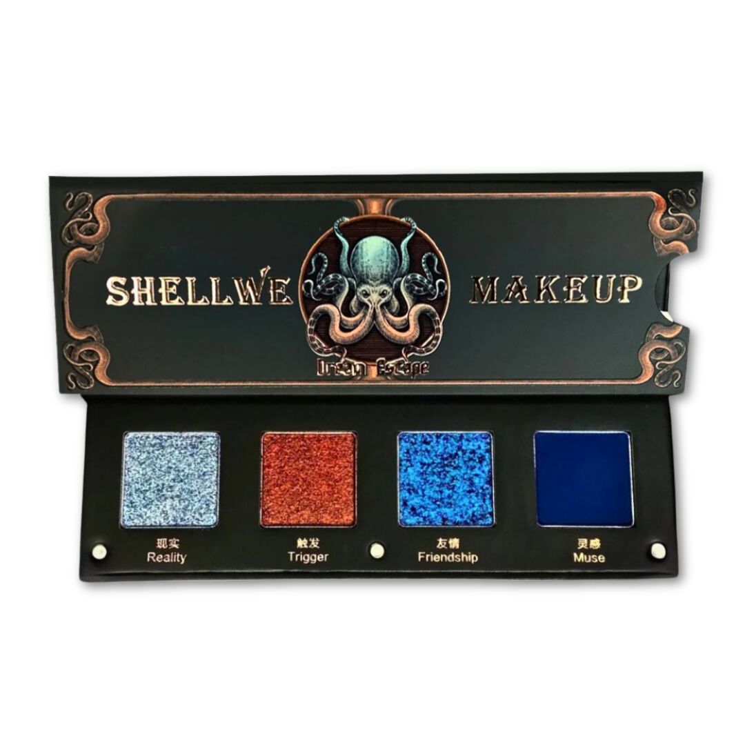 Shellwe Makeup Octopus Escape Dream Matte Satin Shimmer Chameleon Quad Eyeshadow Palette - Long Lasting Highly Pigmented Eye Shadow for Party, Wedding & Everyday Makeup