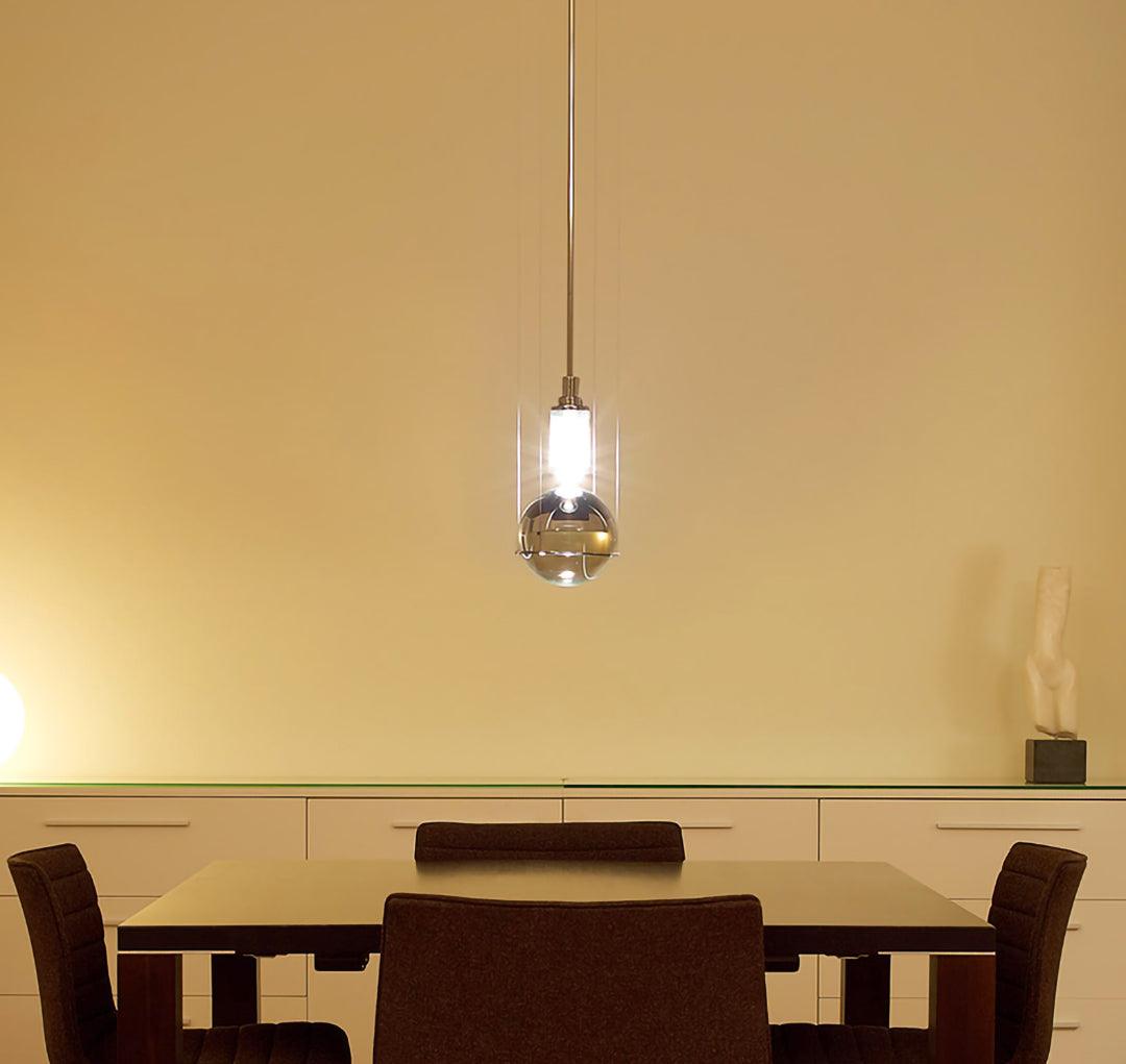 Le Tre Streghe Crystal Pendant Light - Elegant Bohemian Chandelier for Dining Room, Bedroom & Living Room Decor