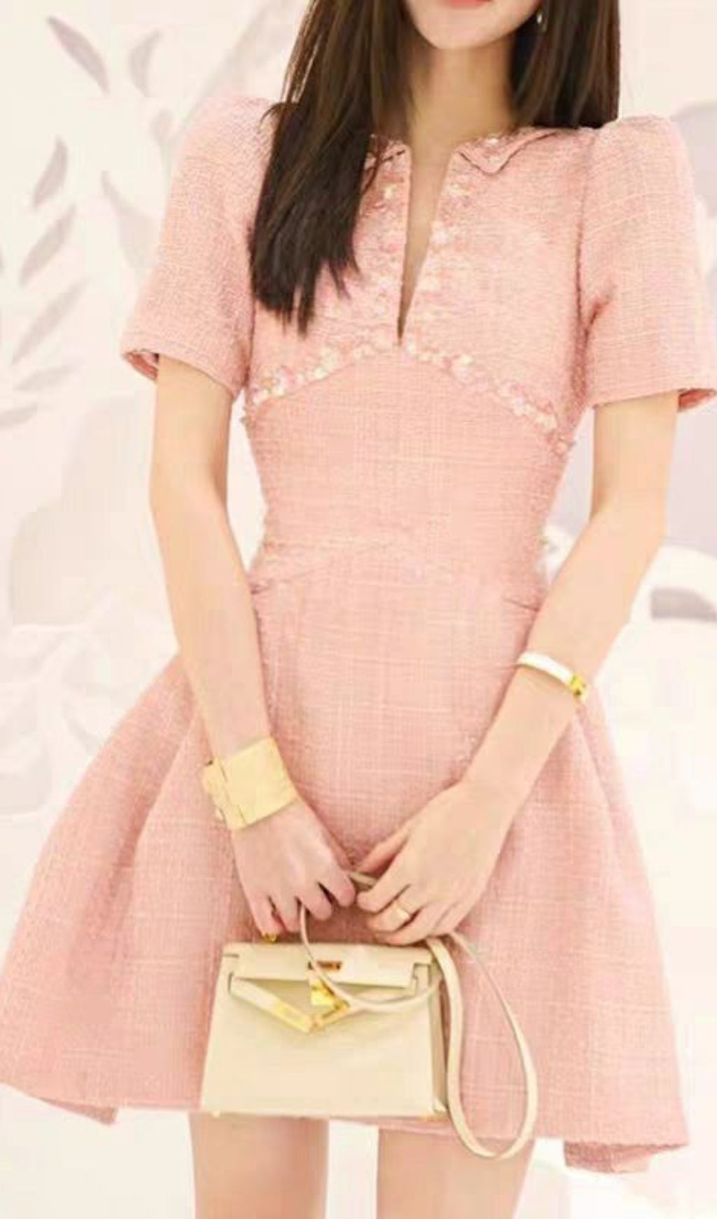 Pink A-Line Beaded Sequins Mini Dress for Women - Perfect for Parties, Weddings & Special Occasions