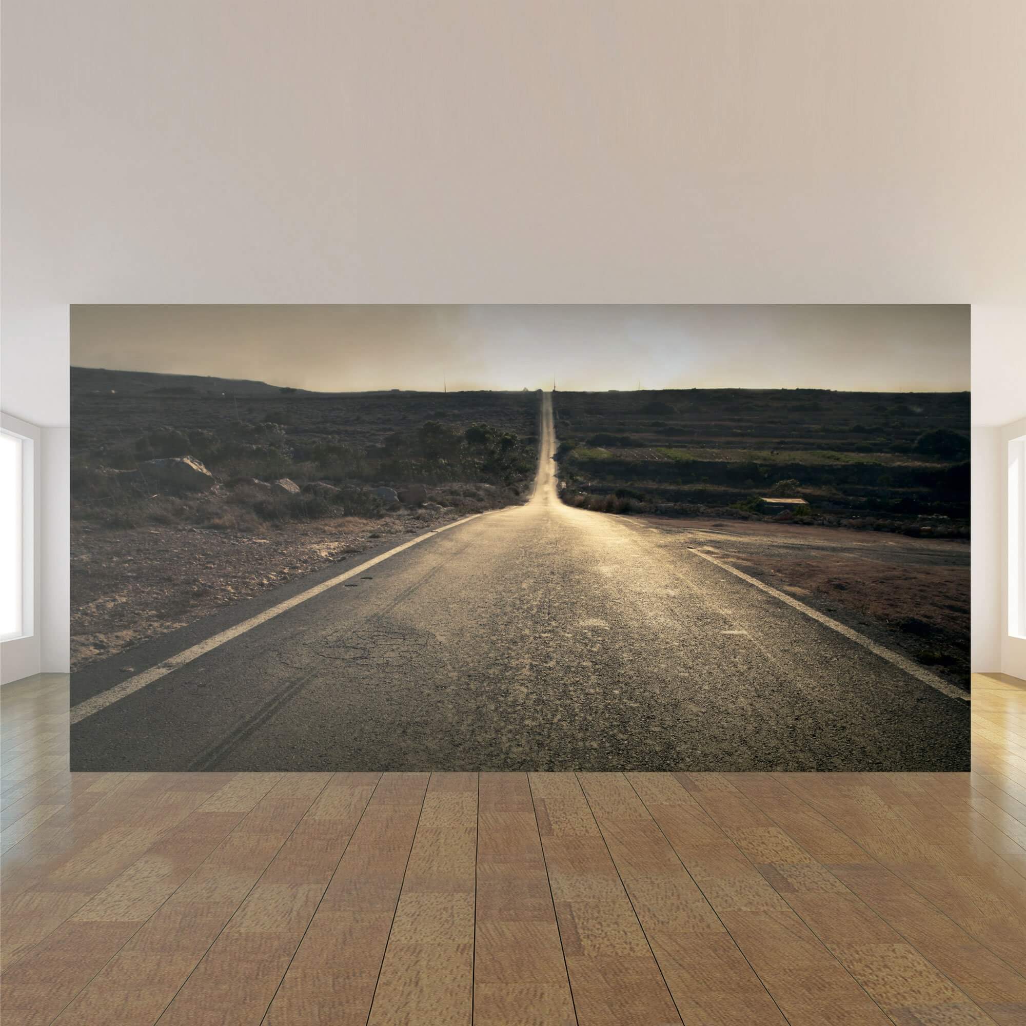 Brown Desert Landscape Peel and Stick Removable Wallpaper Mural - Self-Adhesive Wall Decal for Home, Office & Nursery Decor - Easy to Apply & Remove - 59.25