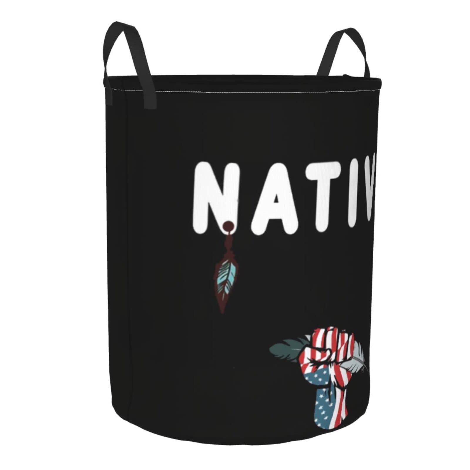 Large Native American Laundry Hamper Basket - Breathable Dirty Clothes Storage Bag for Bedroom, Bathroom & Laundry Room Organization