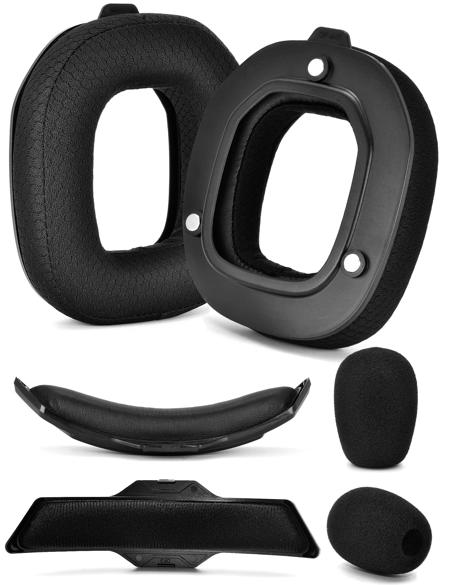 Defean Replacement Earpads & Headband for Astro A50 Gen 3 Headset - High-Density Noise Cancelling Foam Ear Cushions with Added Thickness (Black Breathable Fabric) - Perfect for Gaming, Streaming & Long Wear Comfort
