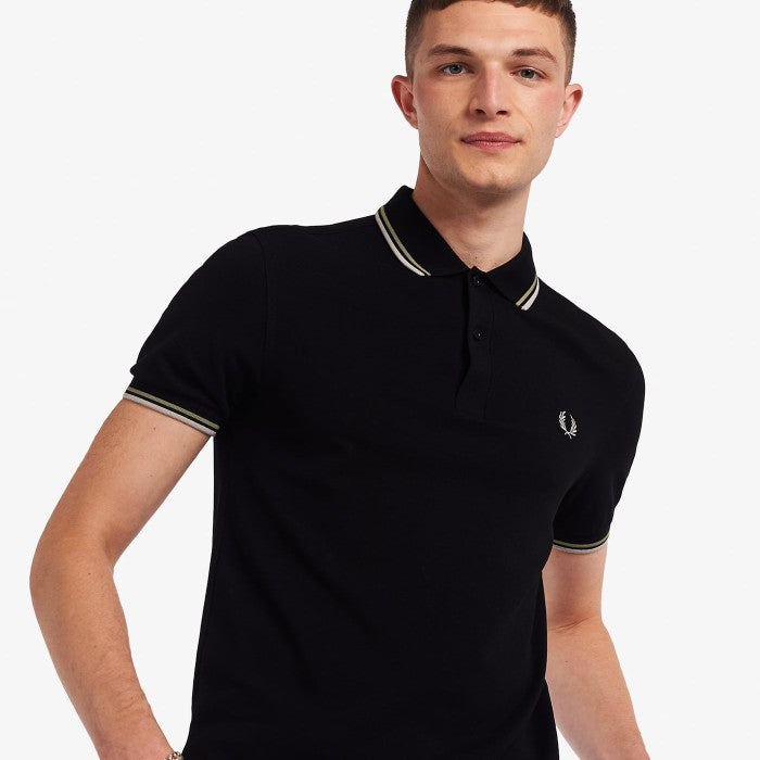 Fred Perry Twin Tipped Polo Shirt for Men - Classic Cotton Short Sleeve Casual Shirt (Size 6) - Perfect for Golf, Office Wear & Summer Outfits