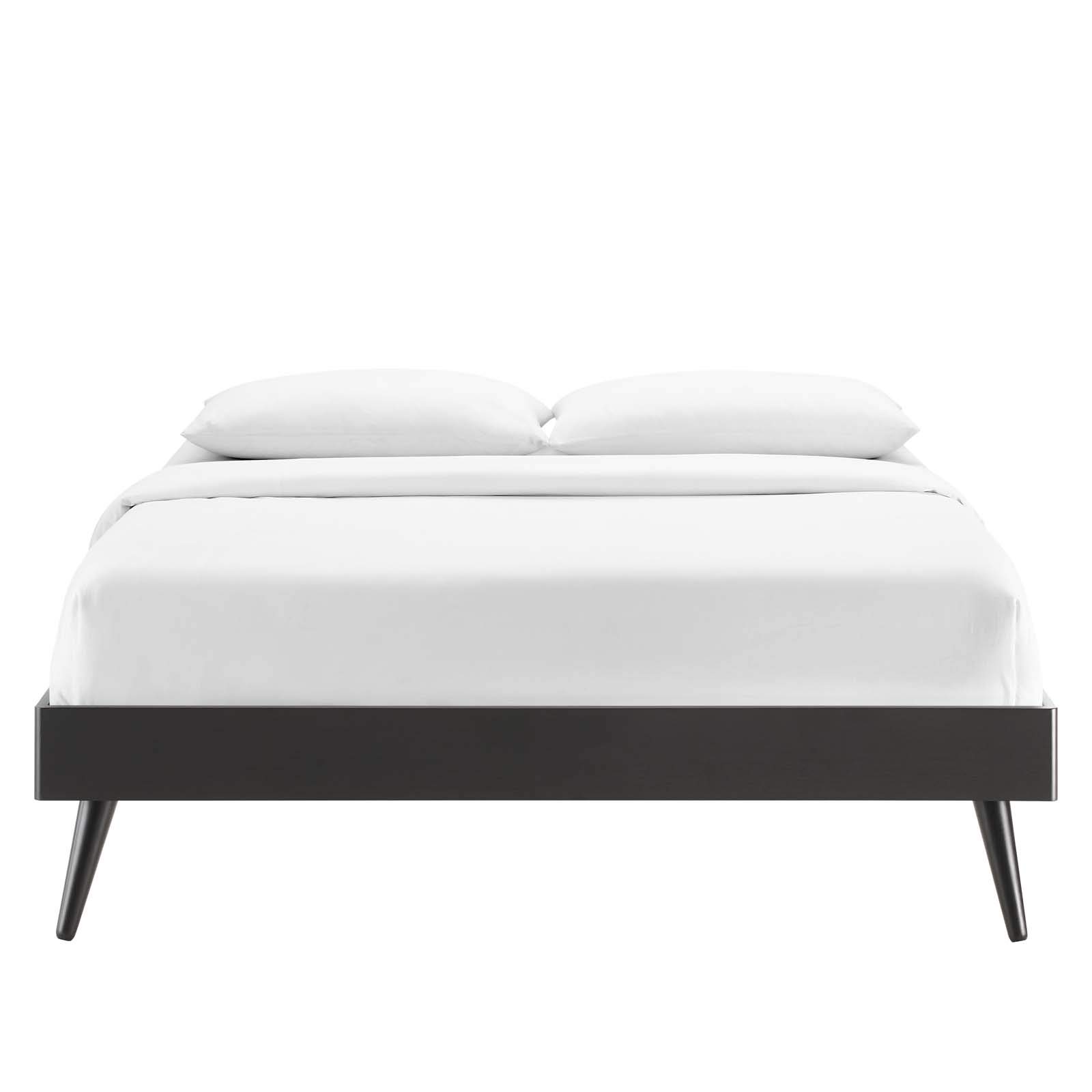Modway Margo Full Size Wood Platform Bed Frame - Solid Wood, Black Finish - Perfect for Modern Bedrooms & Guest Rooms