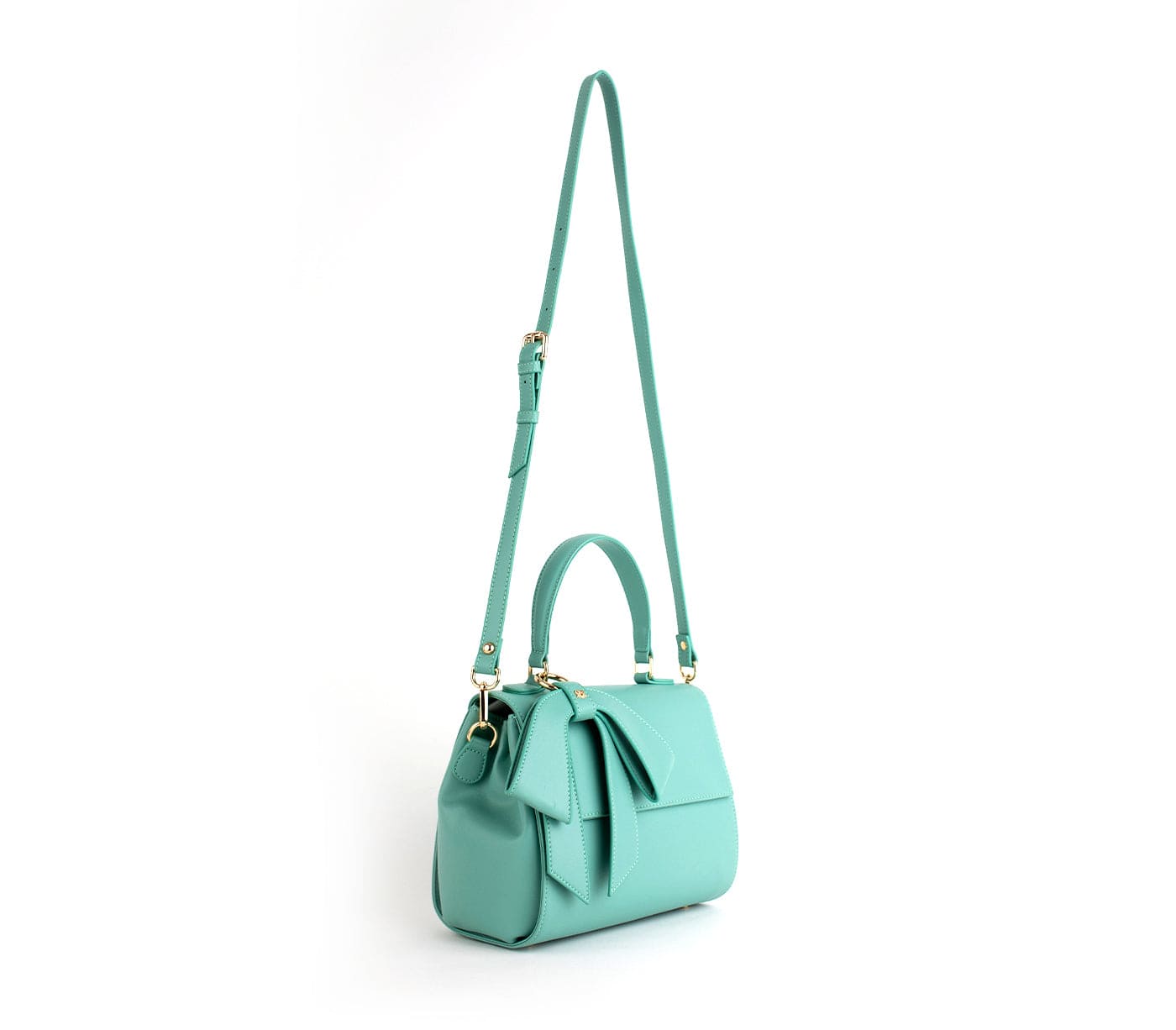 Vegan Leather Handbag for Women | Cottontail Crossbody Purse in Cyan | Ethical Fashion Accessory for Work, Travel & Everyday Use