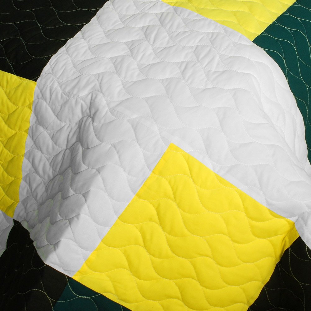 Vermicelli-Quilted Patchwork Quilt Set Full/Queen Size - Stylish & Comfortable Bedding for Cozy Bedrooms & Guest Rooms