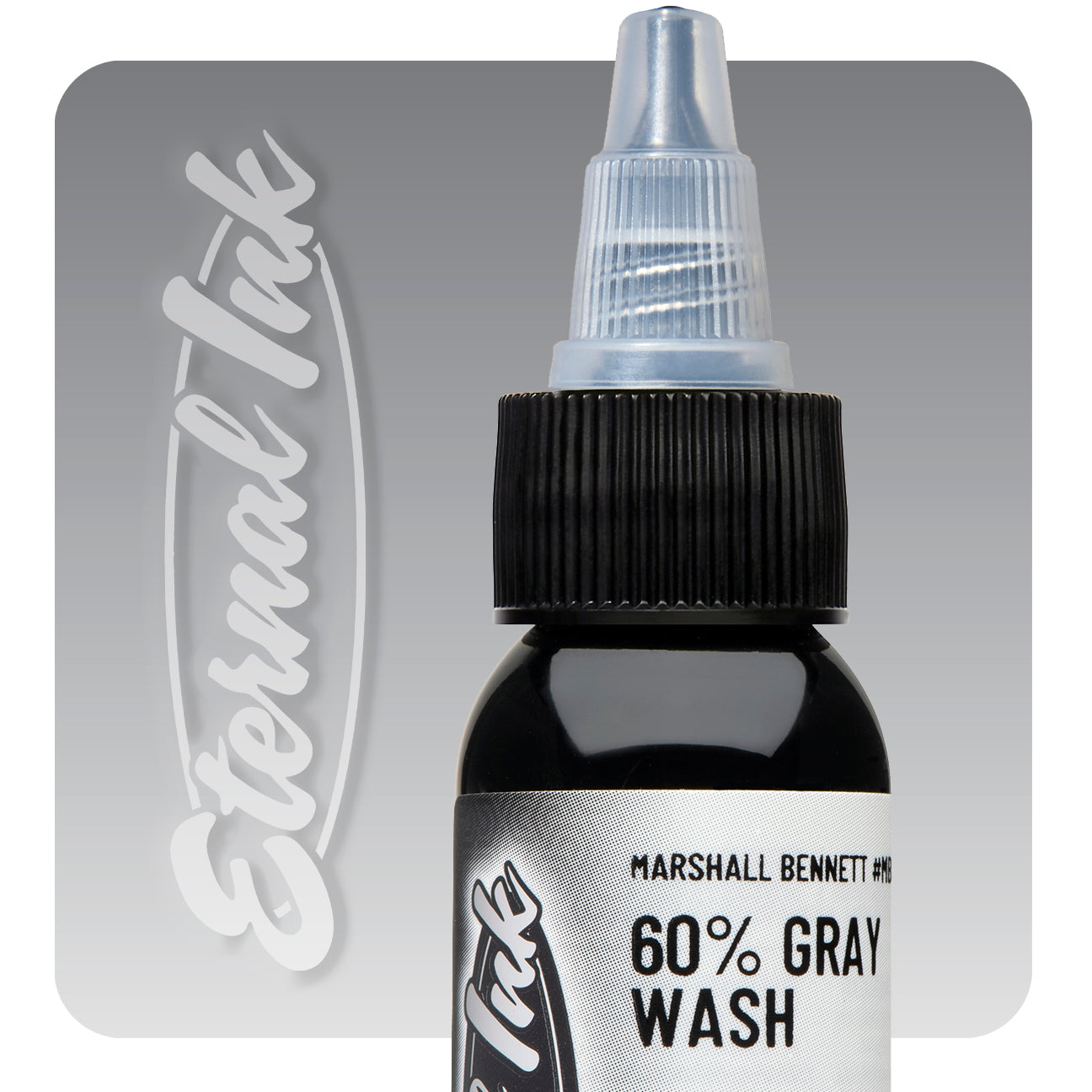 Eternal Marshall Bennett 60% Gray Wash Ink - Premium Quality Waterproof Ink for Calligraphy, Art & Tattoos - Perfect for Artists, Designers & Tattoo Professionals