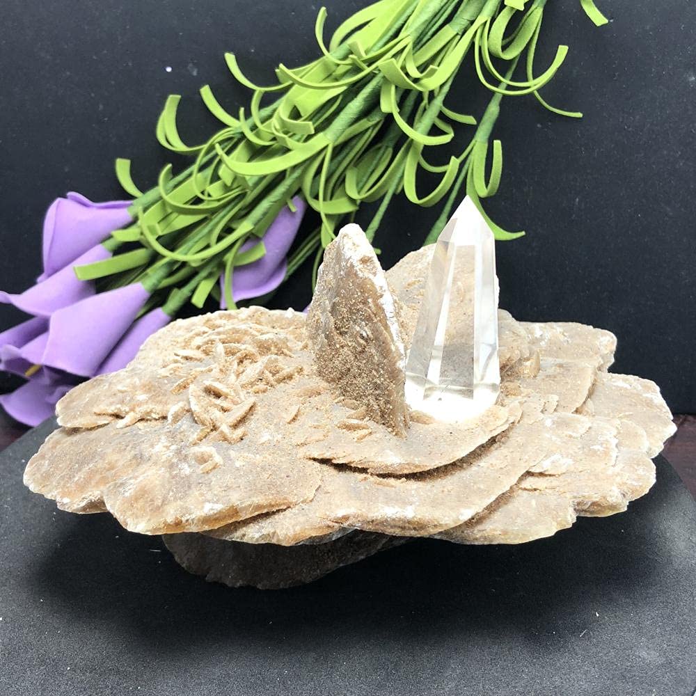 Natural Desert Crystal Flower Clusters - Healing Crystal Mineral Stones for Chakra Balancing, Home Decor & Meditation (Perfect for Yoga Rooms, Spiritual Gifts & Office Desk Decor)