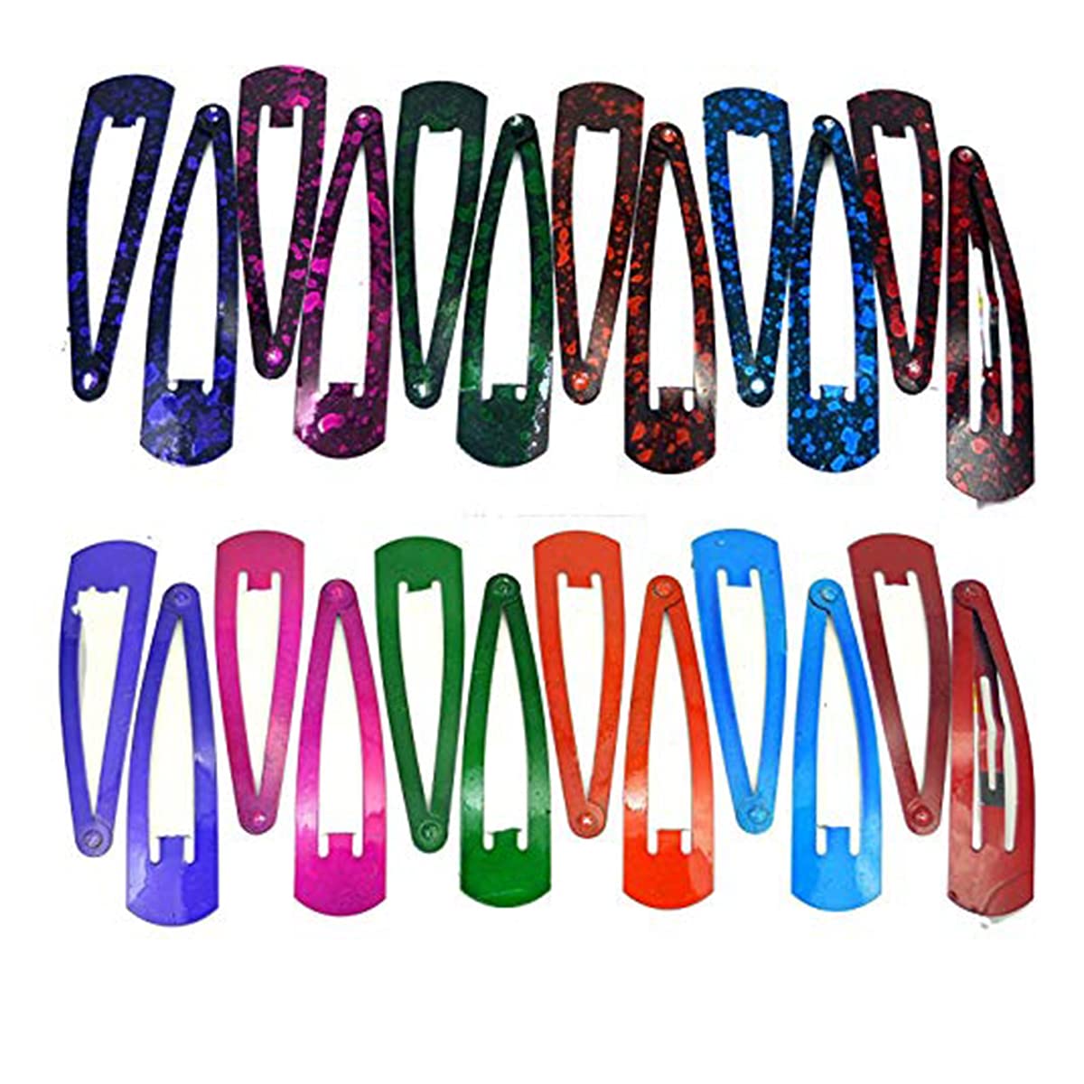 Shivarth 12-Pack Triangular Printed Metal Hair Clips for Women, Girls & Baby - Multi-Color Tik Tac Hair Accessories | Perfect for School, Parties & Everyday Styling