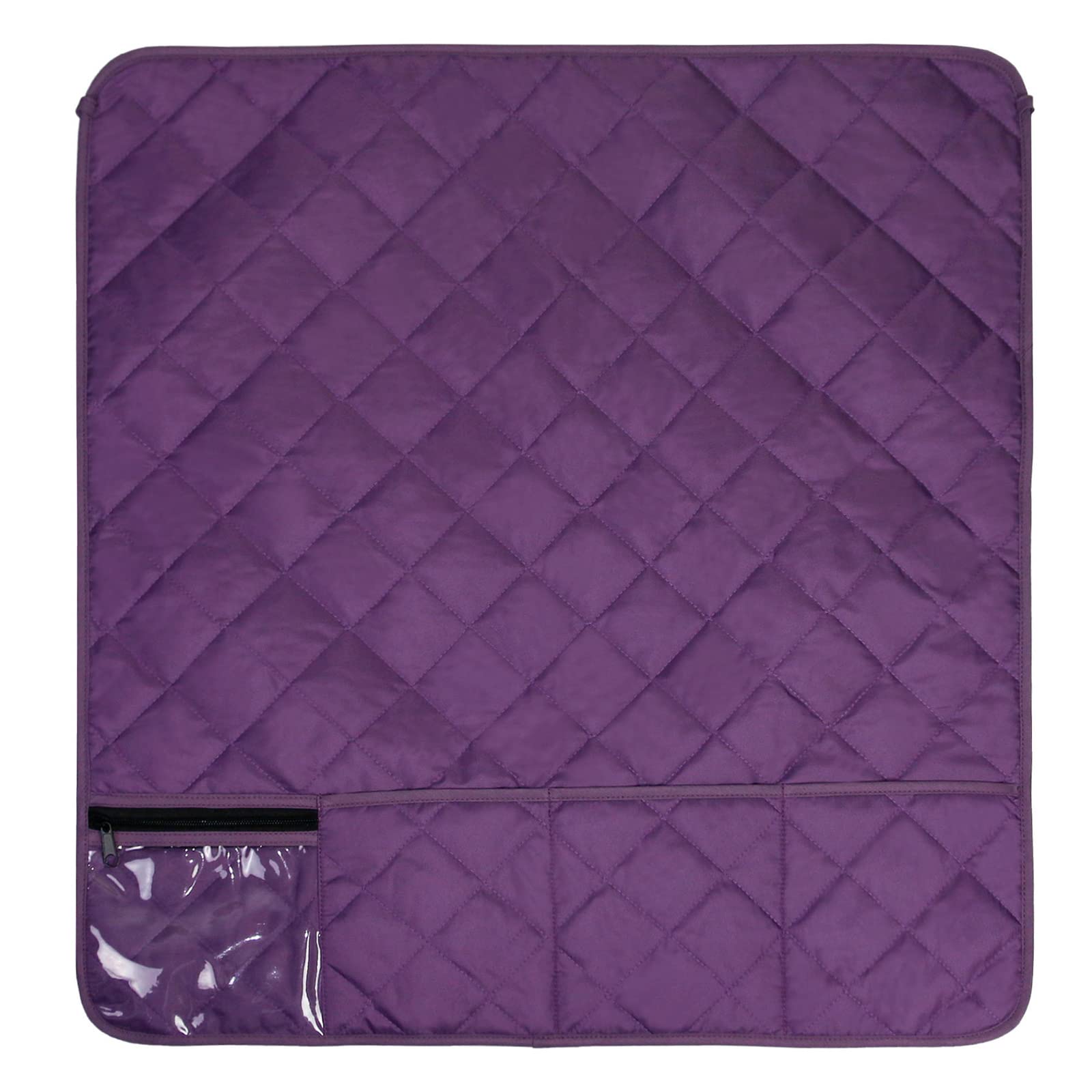 **Non-Slip Sewing Machine Pad with 4 Storage Pockets - Dust Cover & Organizer for Sewing Table (Purple) - Perfect for Quilting, Crafting & Home Sewing Projects**
