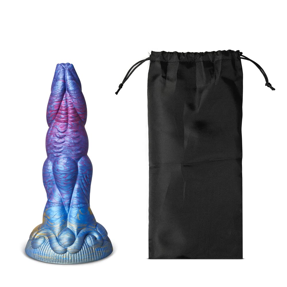 Premium Liquid Silicone Alien/Dragon Dildo with Strong Suction Cup - Realistic Textured Adult Sex Toy for Women & Men - Perfect for Solo Play, Couples Fantasy & BDSM Exploration