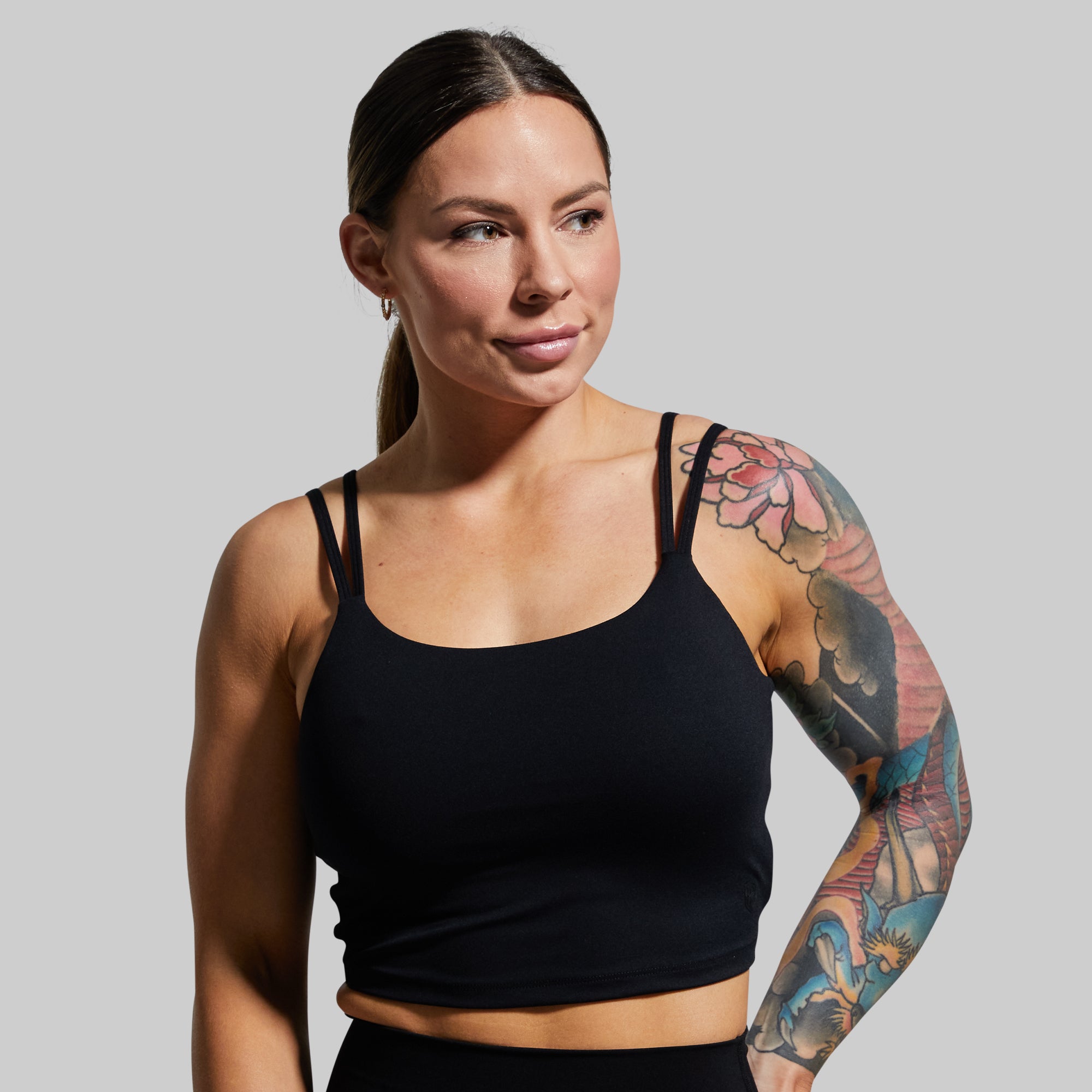High Support Don't Get It Twisted Sports Bra - Breathable Workout Top for Women (Black) | Perfect for Yoga, Running & Gym Training