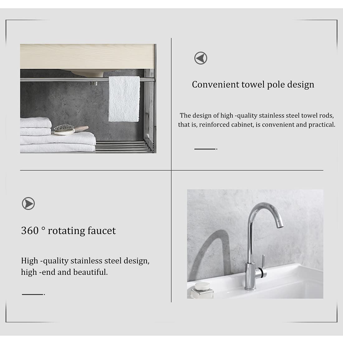 Ceramic Pedestal Sink with Metal Legs - Free Standing Bathroom Vanity Sink, Porcelain Vessel Basin for Farmhouse & Restaurant - Perfect for Laundry Rooms, Powder Rooms & Rustic Home Decor