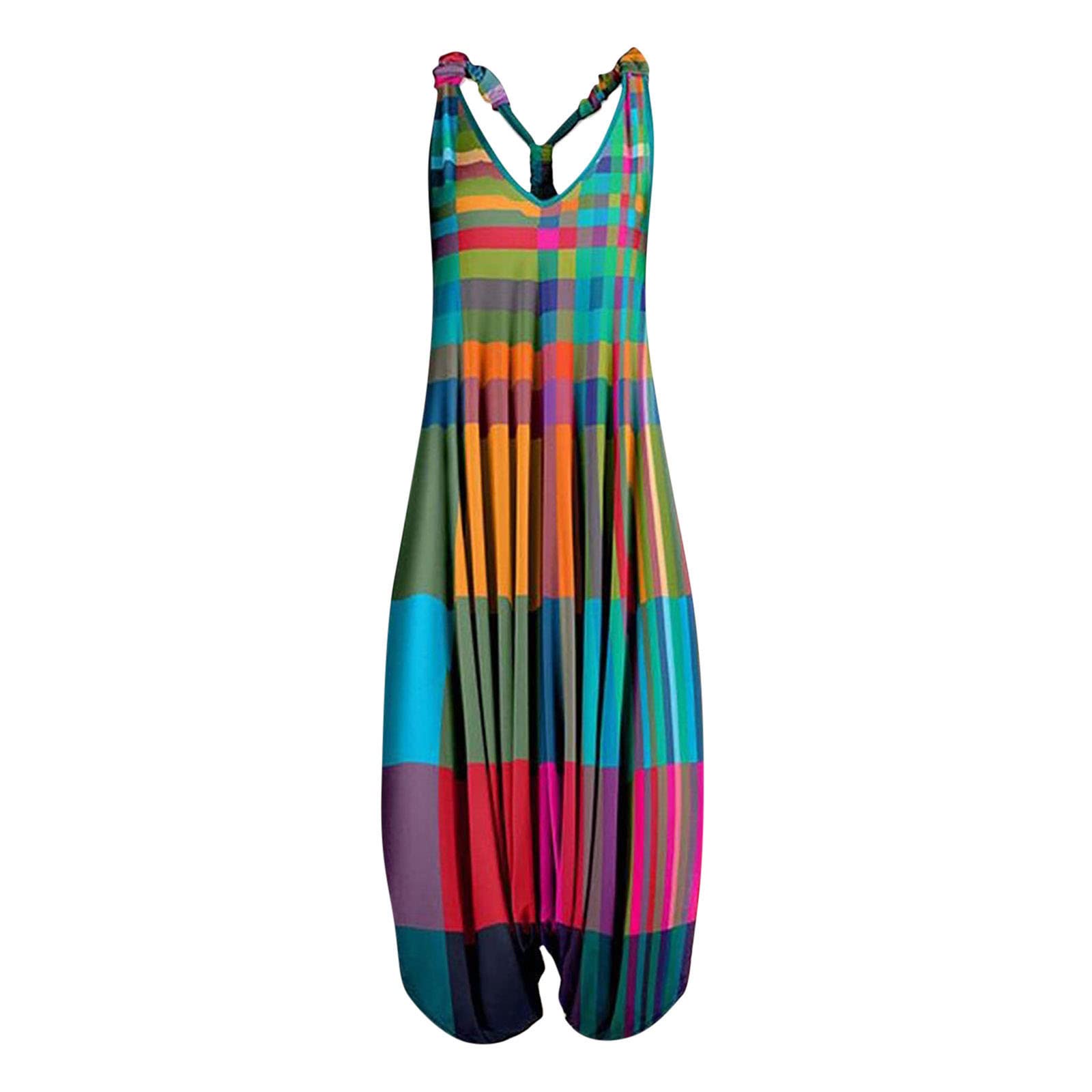 Women's Wide Leg Jumpsuit - Casual Summer Romper for Beach & Outings