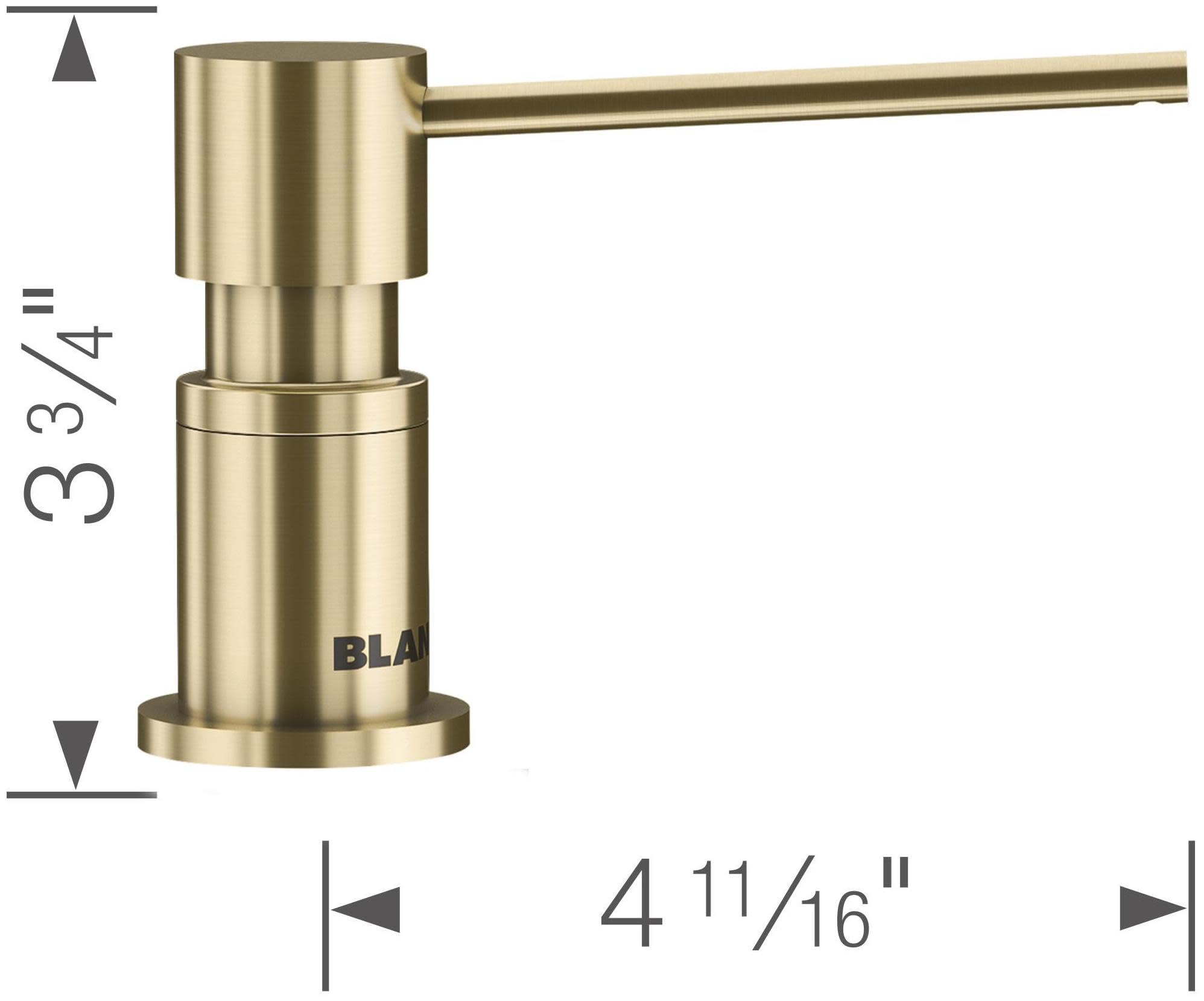BLANCO LATO 10 oz Stainless Steel Kitchen Soap Dispenser - Touch-Free Automatic Liquid Soap Pump for Sink, Countertop, Bathroom & Office (Model 402299)