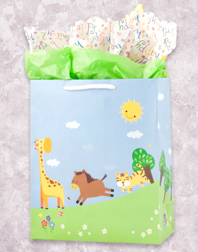 Animal Frolic Garden Gift Bags - Eco-Friendly Party Favor Bags for Birthday, Baby Shower & Outdoor Events - Perfect for Kids, Pets & Garden Decor
