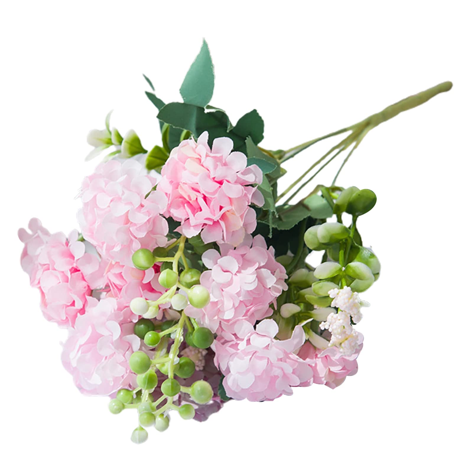 LAJIAO Artificial Hydrangea Bouquet - Realistic Faux Silk Flowers for Home Decor, Wedding Centerpieces & Gardening - Colorfast, Flexible & Durable Simulation Flowers