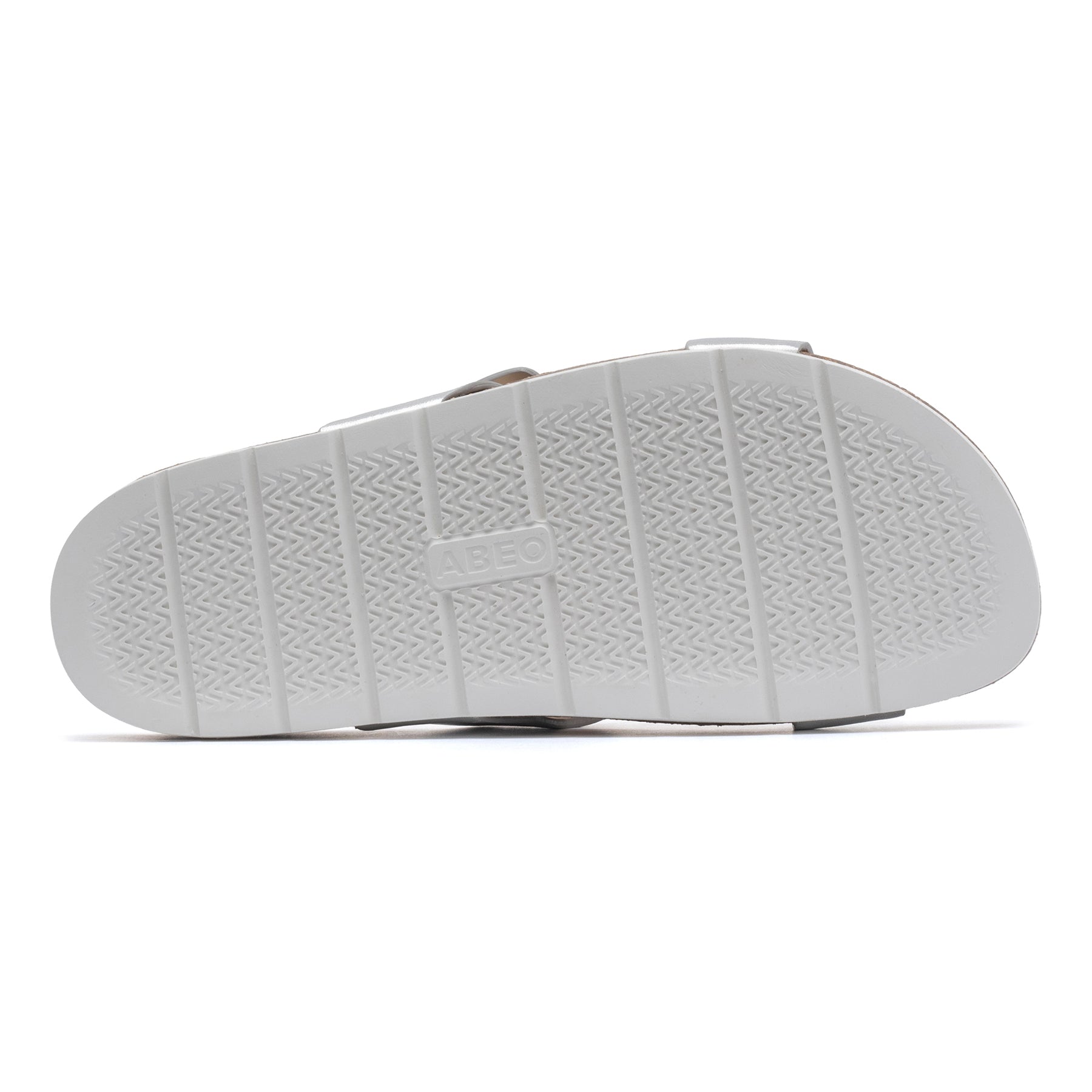 Abeo Lanai Slide Sandals for Women - Comfortable Silver Flip Flops with Arch Support | Perfect for Beach, Pool, Vacation & Summer Outfits