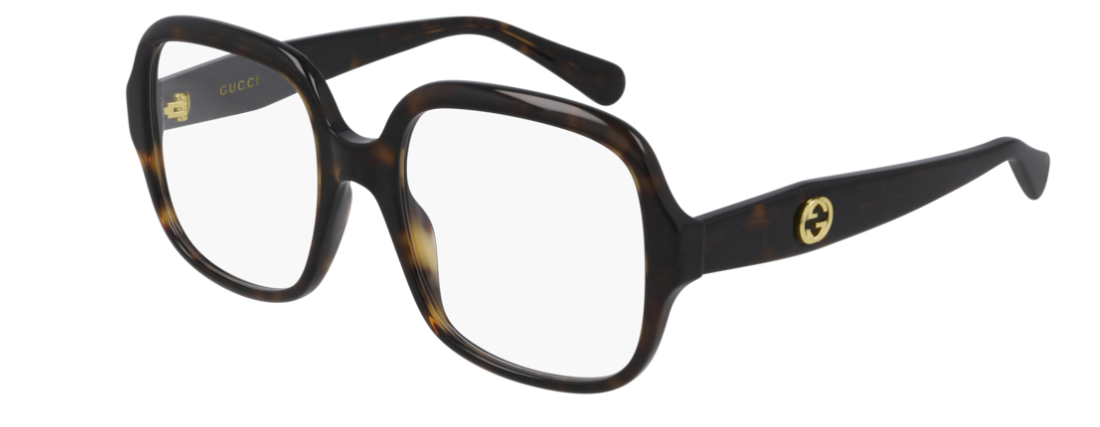 Gucci GG 0799O 002 Havana Oversized Square Women's Eyeglasses - Fashion Sunglasses for Women, Luxury Designer Glasses, UV Protection - Perfect for Everyday Wear, Office & Outdoor Activities