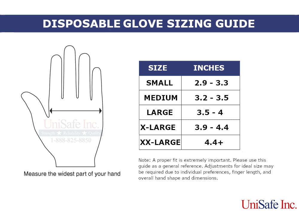 Premium Nitrile Exam Gloves - 1000 Count Box, Powder-Free & Latex-Free Disposable Gloves with Textured Grip - Ideal for Medical, Dental, Tattoo, Food Service & Cleaning Use