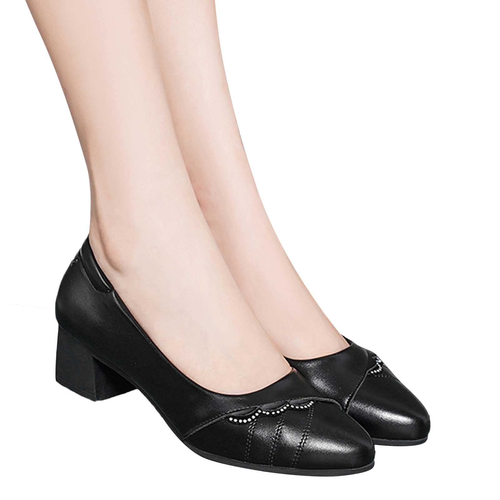 Women's Black Dressy Comfort Flats - Ultralight Foldable Non-Slip Work Shoes for Plantar Fasciitis | Casual Outdoor Walking Shoes for Office, Travel & Everyday Wear