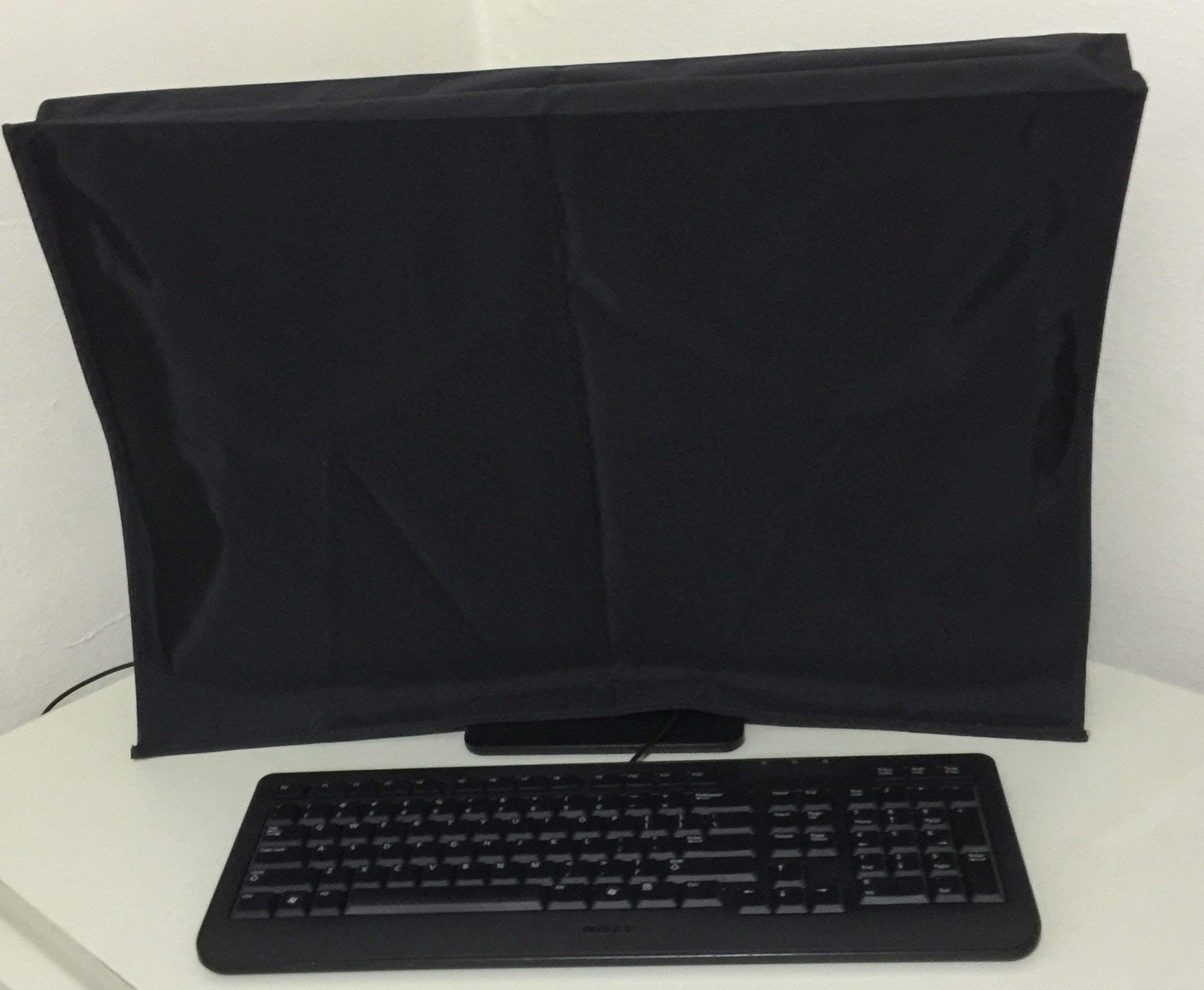 Comp Bind Technology Black Nylon Waterproof Anti Static Cover for Samsung 27'' CF591 LC27F591FDNXZA Curved LED Monitor, 25''W x 6''D x 14.3''H, Ideal for Home, Office, and Travel Protection